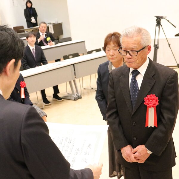 郡山市農業賞を受賞した池澤さん