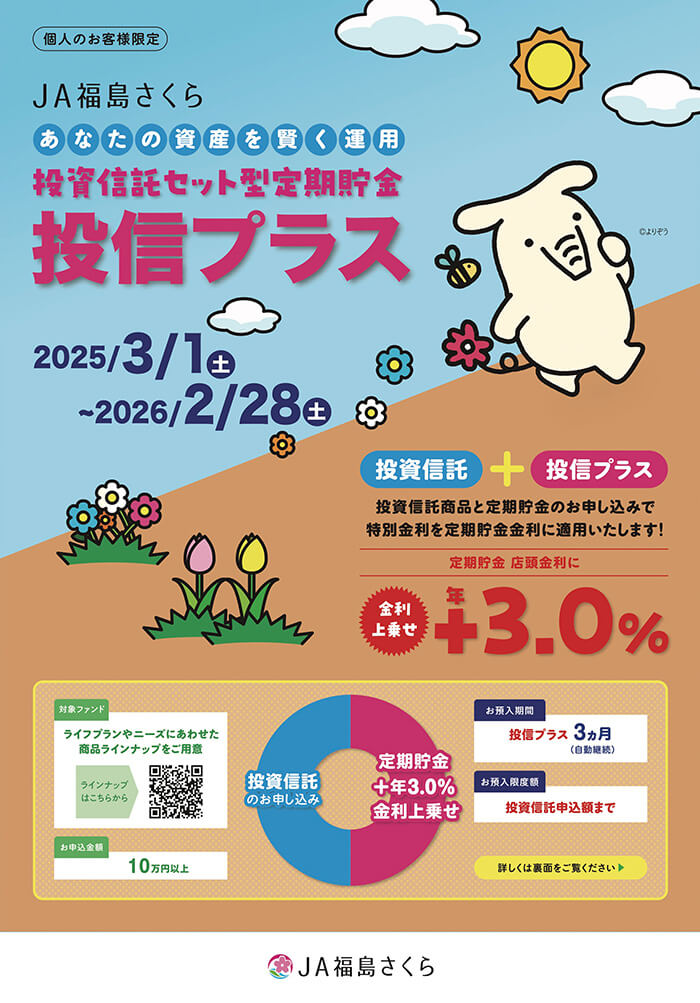 投資信託セット型定期貯金「投信プラス」