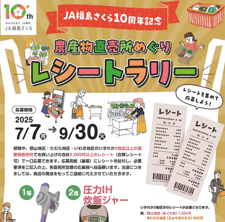 農産物直売所めぐりレシートラリー