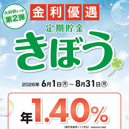 金利優遇 定期貯金「きぼう」
